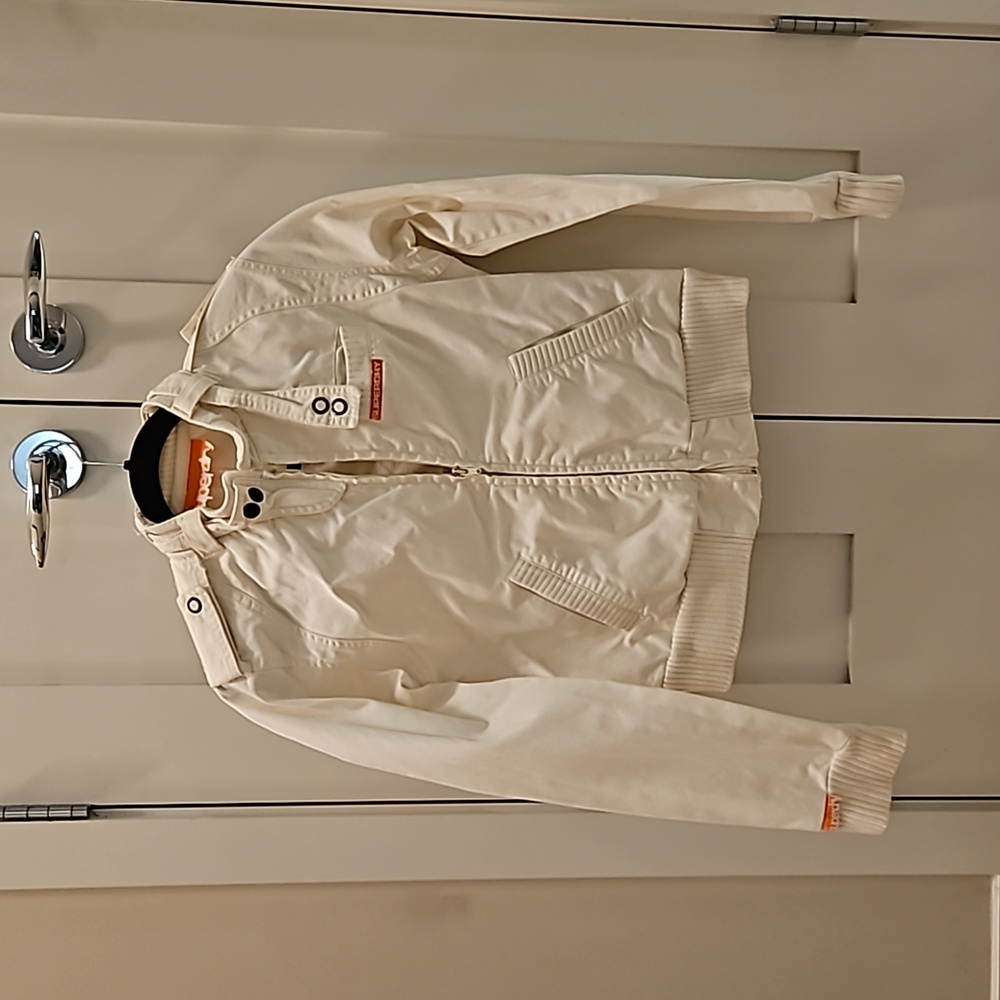 Superdry Cotton Jacket size small White/Cream colour